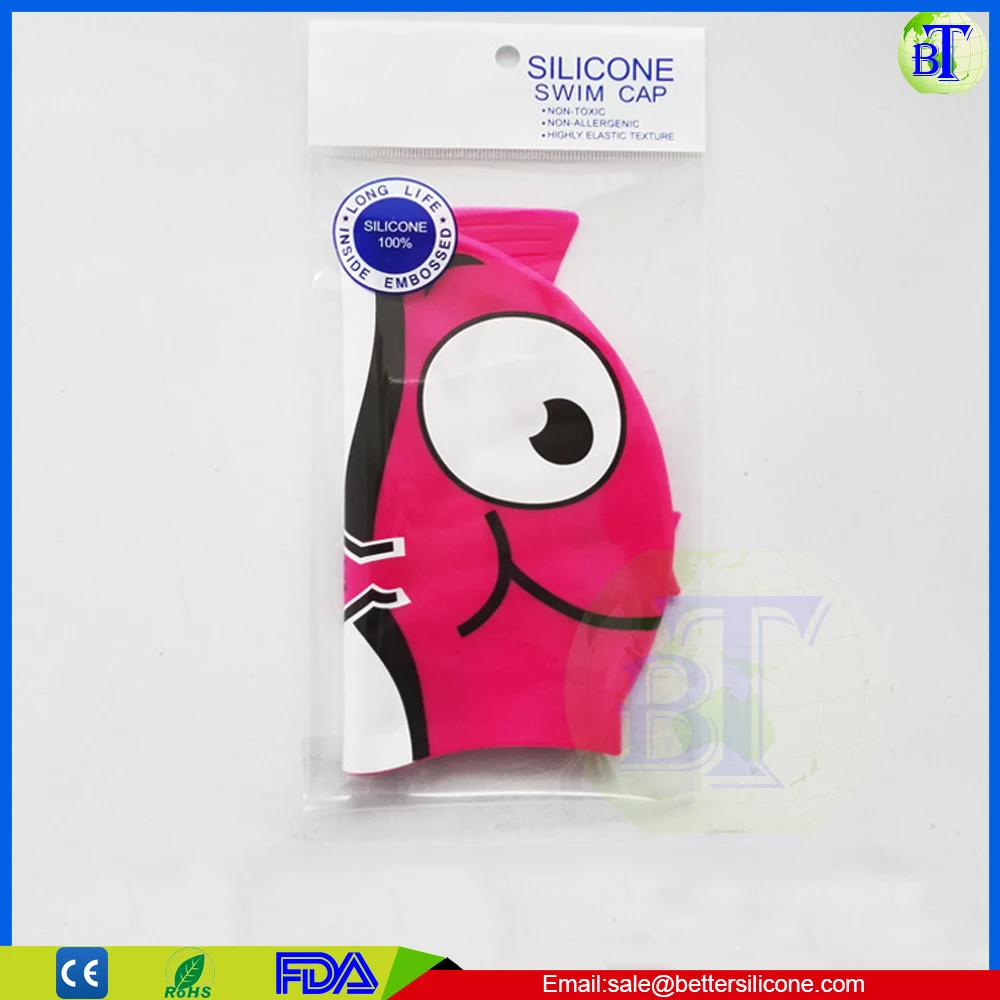 best selling lovely and funny waterproof fish silicone swimming cap3.jpg