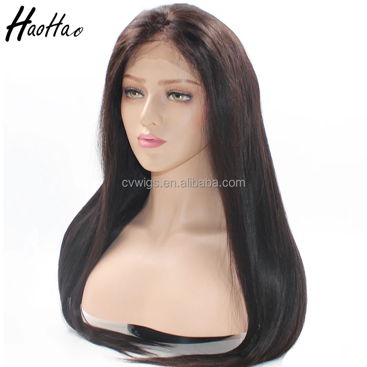 

Free shipping natural color straight or body wave brazilian human hair lace front wig, Any color can be dyed