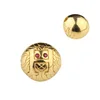 Kingyee Jewelry Factory Supply silver metal logo engrave bead, custom jewelry making beads
