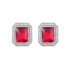 Customized stylish sterling silver stud earring cz