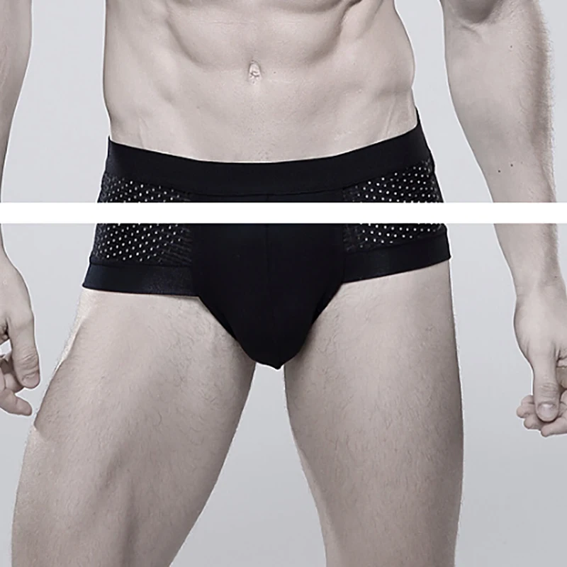 

High Quality Simple Mesh Sexy Design Mens Sexy Tight Underwear, As shown mens underwear