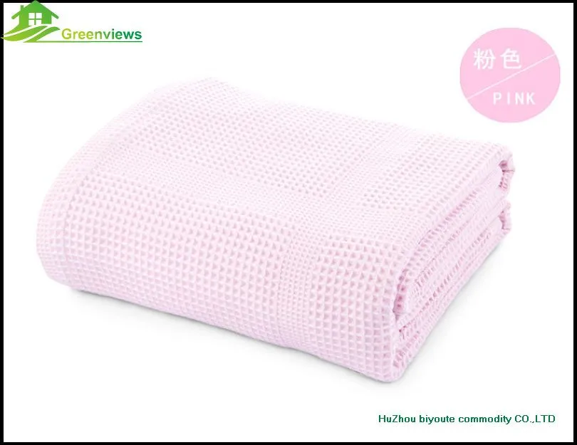 Wholesale China Blankets Bamboo Fiber Waffle Dobby Woven Throw Summer