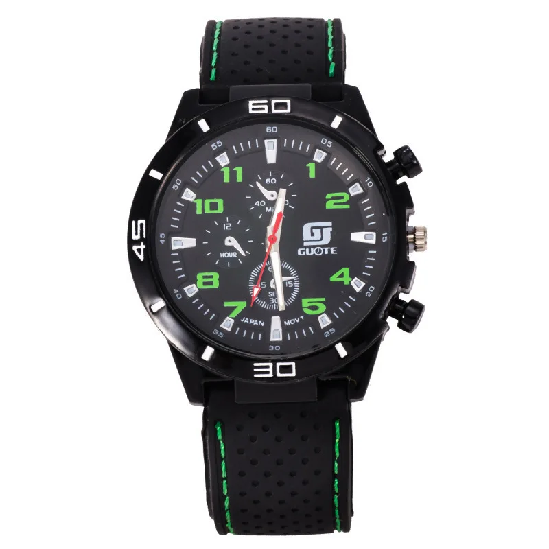 

men's sports watch large dial silica gel Watch