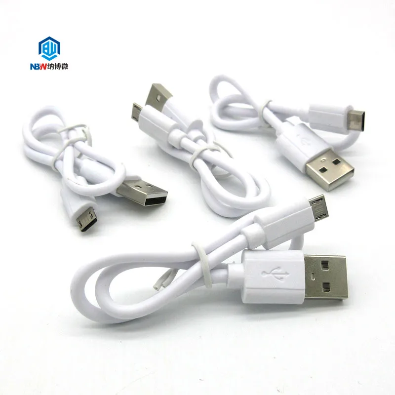 Factory wholesale 2A 30cm V8 usb micro cable Android micro usb charger cable black white