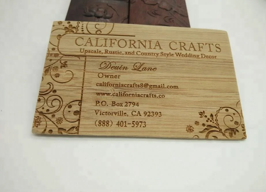 
High Quality Custom Bamboo Wooden Business Cards 