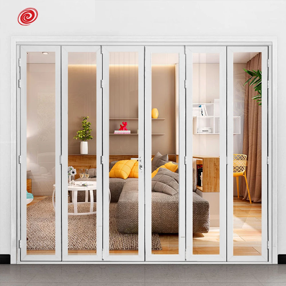 New design manufacturer directly supply modern exterior folded glass aluminium bi fold door