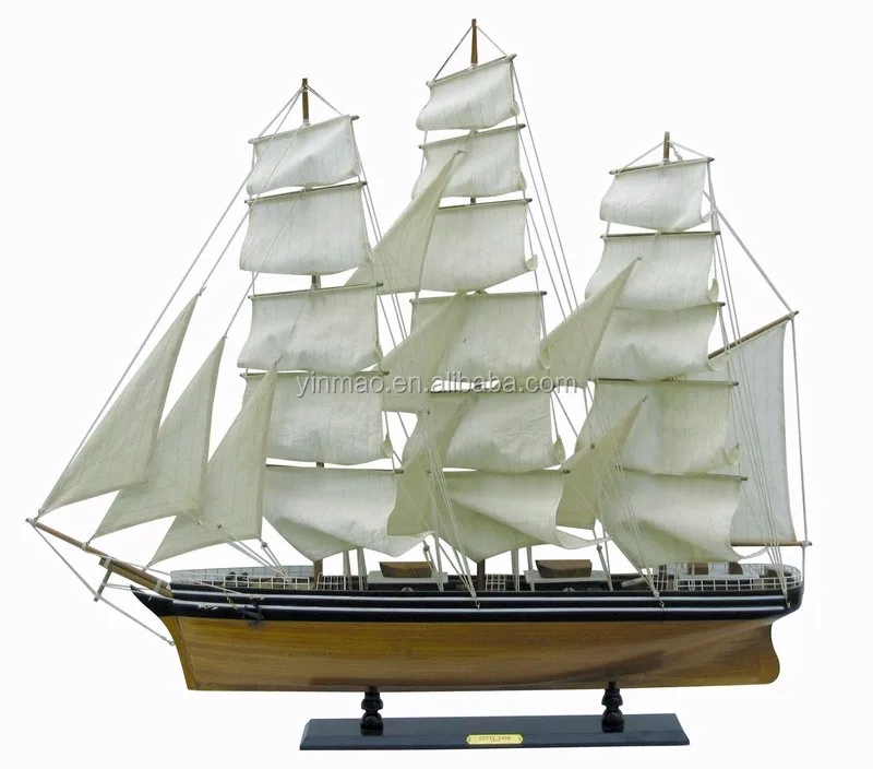 105厘米长度，“cutty Sark” 英国着名快速木制帆船模型，现代完成,最好