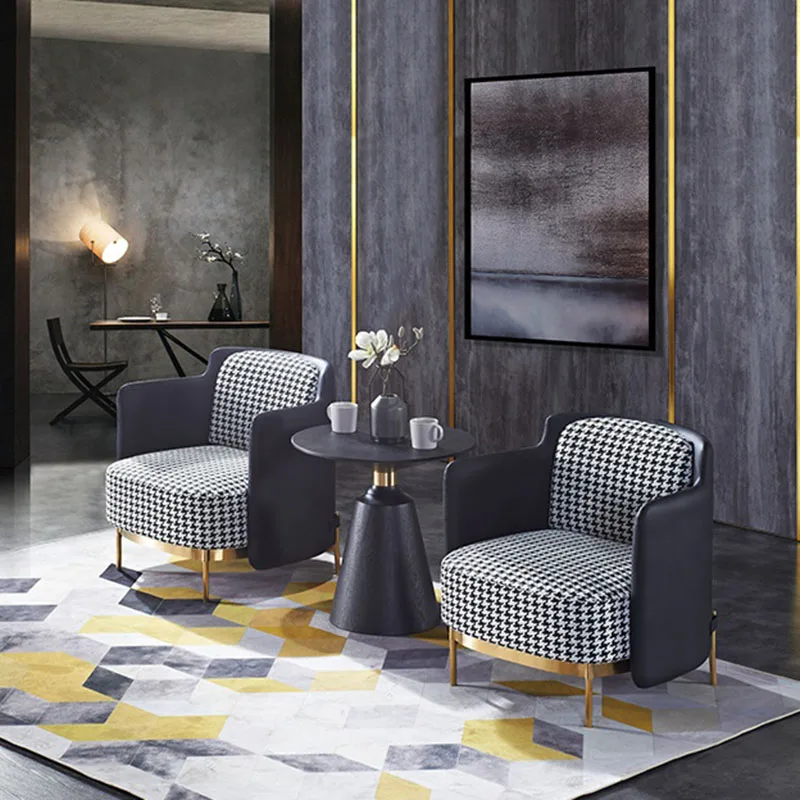 Modern living room hotel furniture stainless steel frame tea coffee table