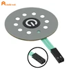 With cutting holes round shape click touch waterproof membrane switch single push button flexible foil membrane keypad keyboard