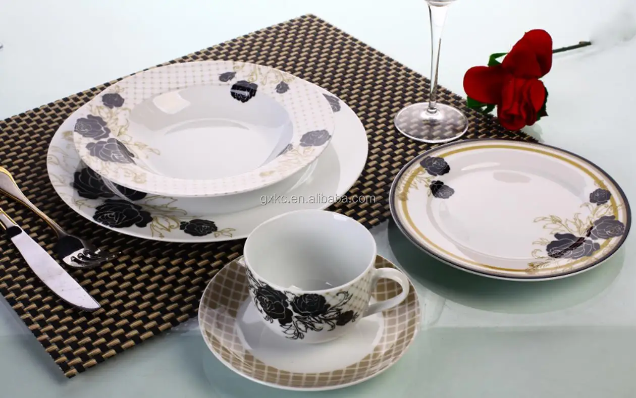 Wholesale Porcelain Custom Dinner Set For Home Buy Dinner Set,Custom