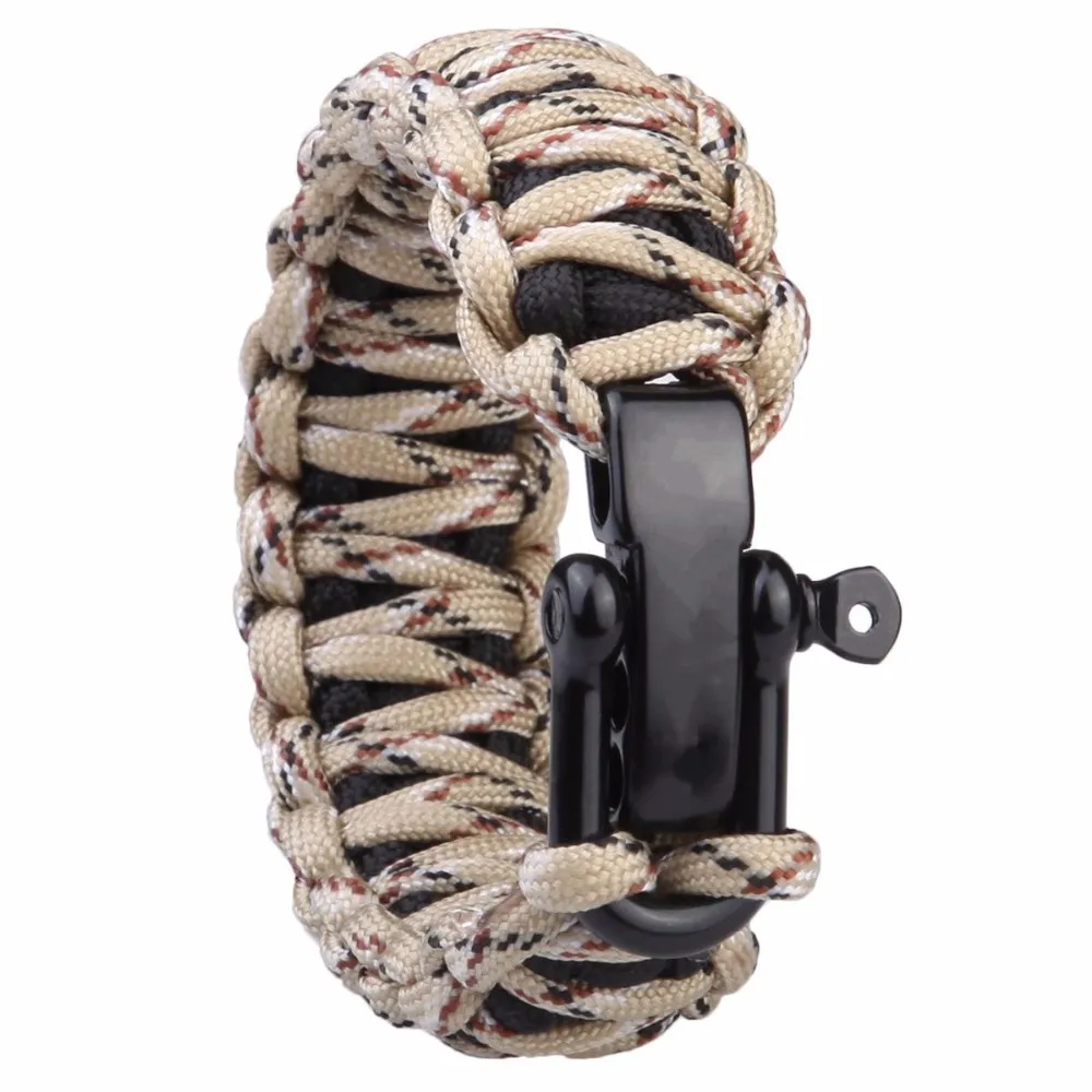 Adjustable Size Bow Buckle Paracord Survival Bracelet Promotional