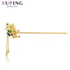 00365 xuping pendant butterfly gold plated stone bridal headpiece hair pin with flower shape