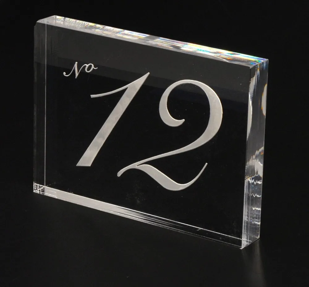 Clear Engraved Acrylic Table Numbers Buy Clear Engraved Acrylic Table