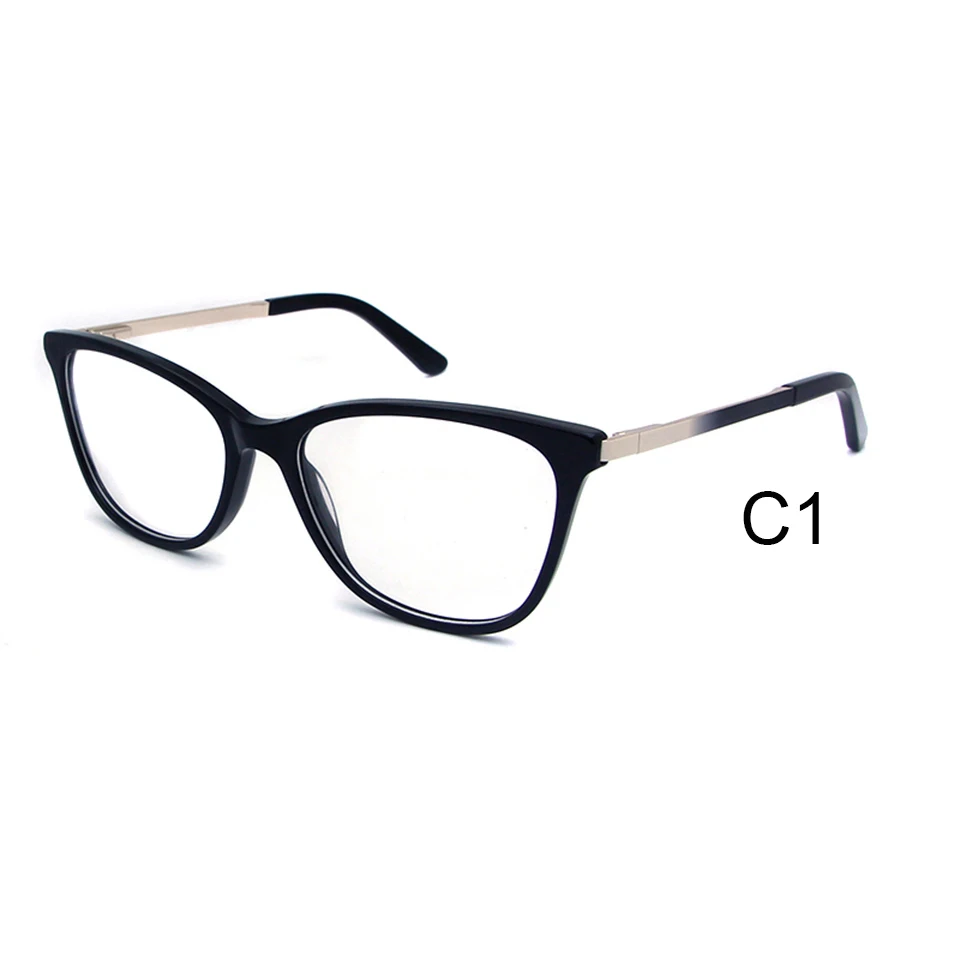 

Fashionable italy designer acetate combine metal cat eye optical frames in stock, Same as picture