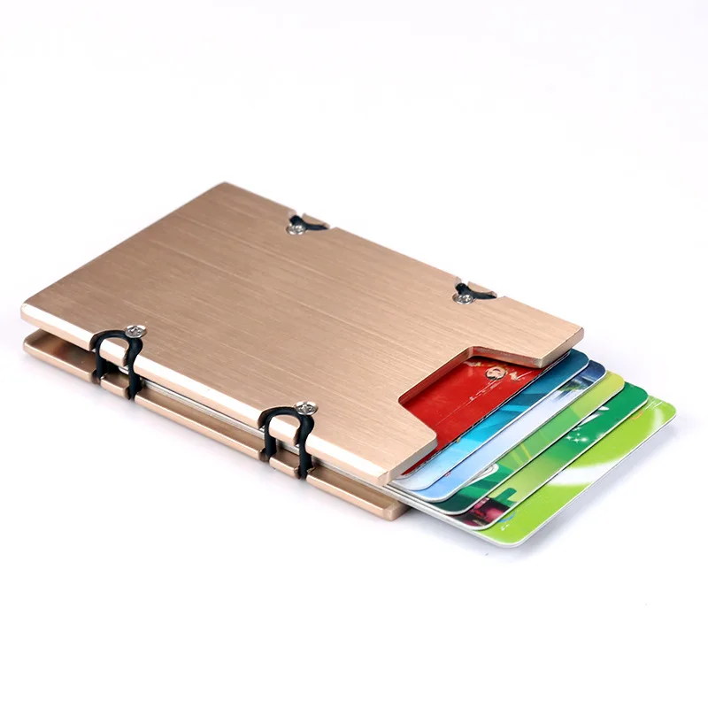 

Factory production trendy RFID blocking metal card holder