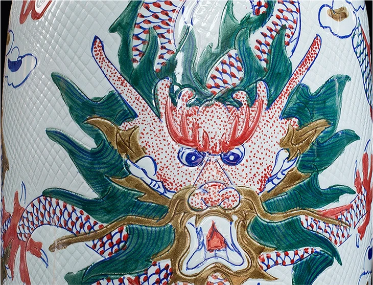 Hot sale graven antique big jingdezhen ceramic vase
