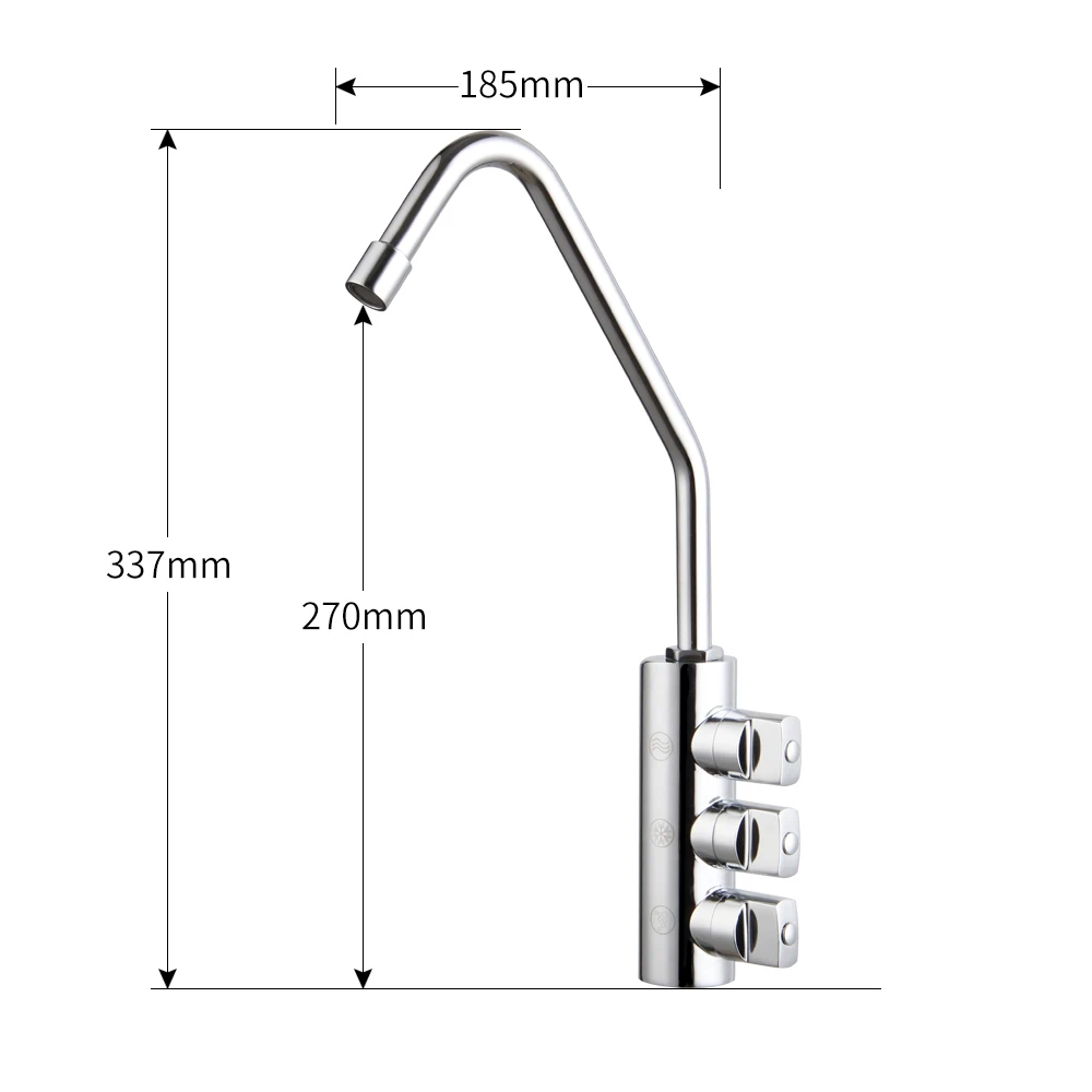 Soda Water Faucet Sparkling Water Kitchen Faucet 3 Way Tap,Cold Sparkling Filter Water Faucet