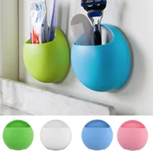 Toothbrush Holder Bathroom Kitchen Family Toothbrush Suction Cups Holder Wall Stand Hook Cups Organizer