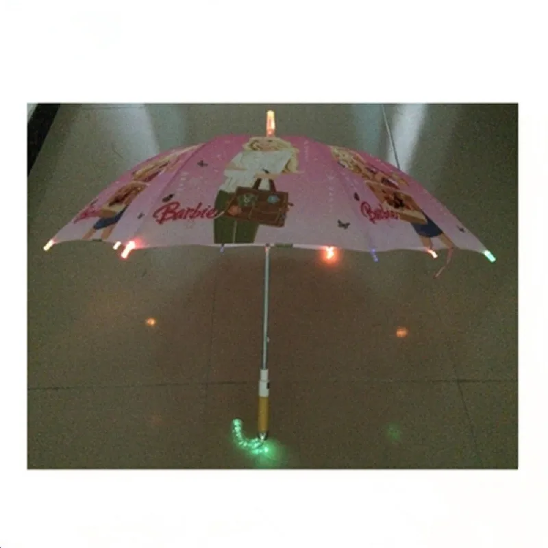

Fashion Lovely Handle LED Light Up Kids Umbrella, Blue,white,red,black or any pontone color