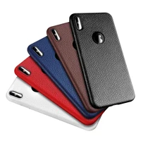 

Ultra Thin Lychee Grain TPU Soft Phone Case For Iphone X 8 plus 7 plus 6 6s Cover With Logo Hole