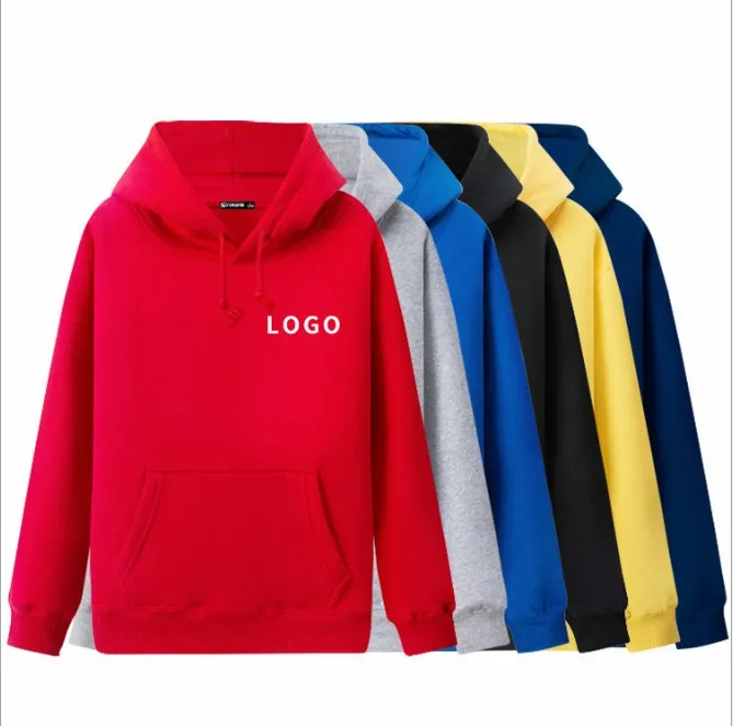 Custom logo Cotton Long Sleeve Hooded T-Shirt unisex Crop Top Pullover Hoodies