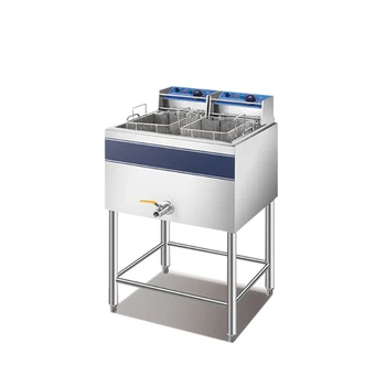 Stainless Steel Commercial Countertop Fryer Gas Countertop Potato