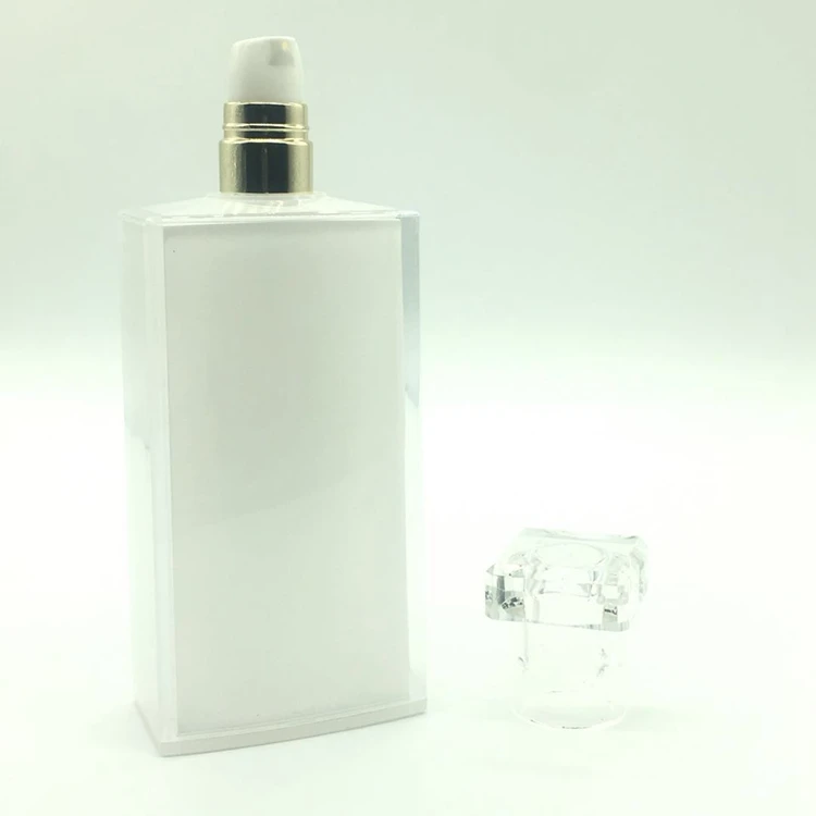 New Style Rectangle Bottle White Color 60ml 100ml Plastic Bottles
