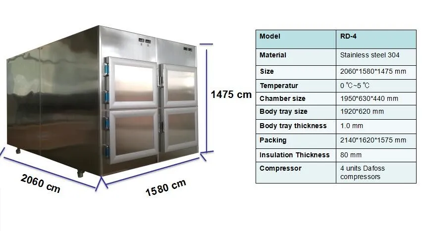 Холодильная камера для хранения трупов