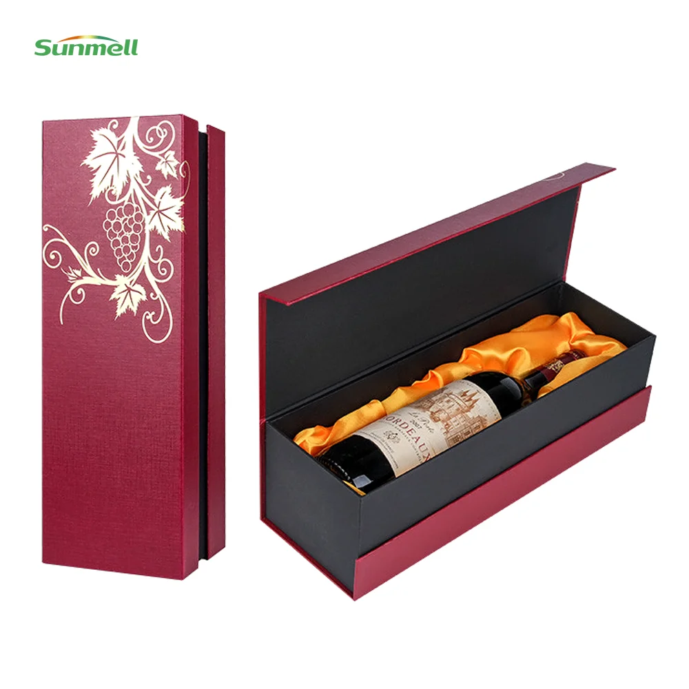 Wine Box Cardboard,Unique Paper Board Liquor Gift Box With Invisible