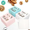 Corrugated Color Varnishing Round Moon Giftbox Nice Design Mooncake Box Rectangle Paper Packaging Single Slice Cake Boxes