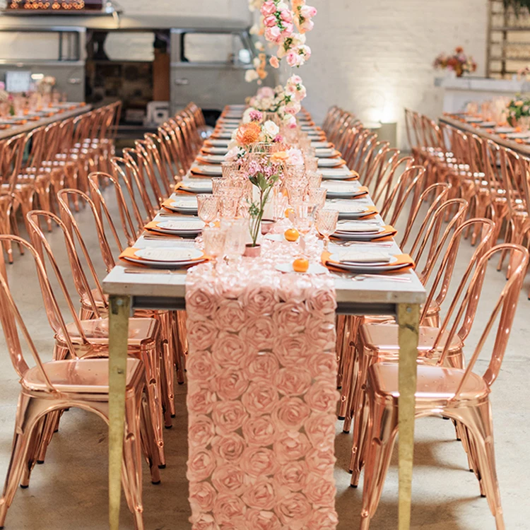 rose gold wedding chairs