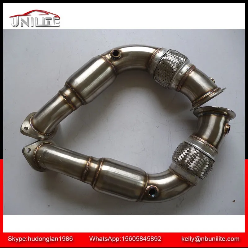 Stainless Exhaust Downpipe Flex Down Pipe For 0814 B Mw X6/x5/5/7