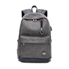 Custom canvas bag laptop back pack smart backpack with usb charger