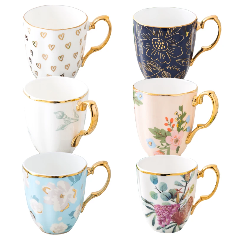 

Wholesale new style 6 colors fine bone china coffee mug, 6 colors as picture