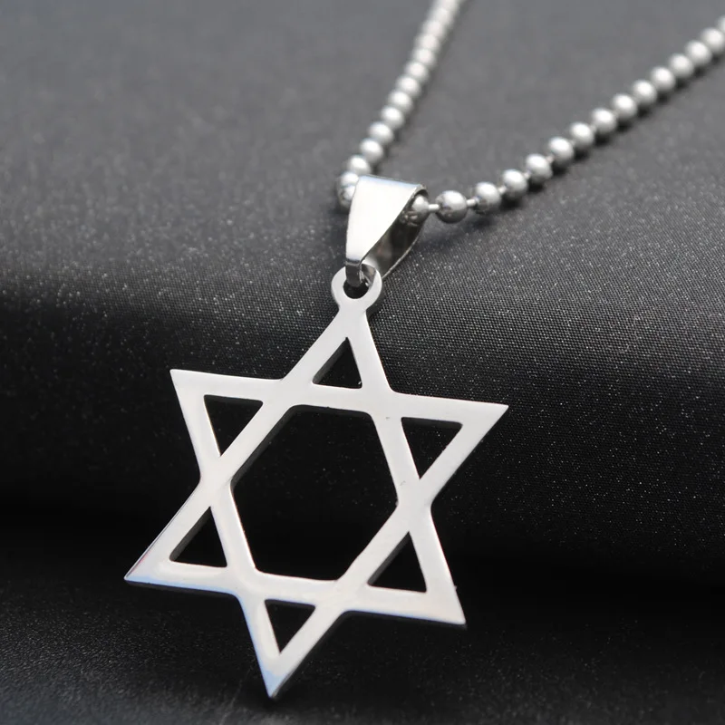 

Star Of David Pendant Necklace Jewelry Gift Vintage Stainless Steel/Gold Color Chain Charms Hexagram Necklace Men/Women