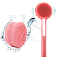 

IPX7 Waterproof Soft Silicone body Cleaning Electric Bath Body Brush Long handle multifunction skin care bath brush