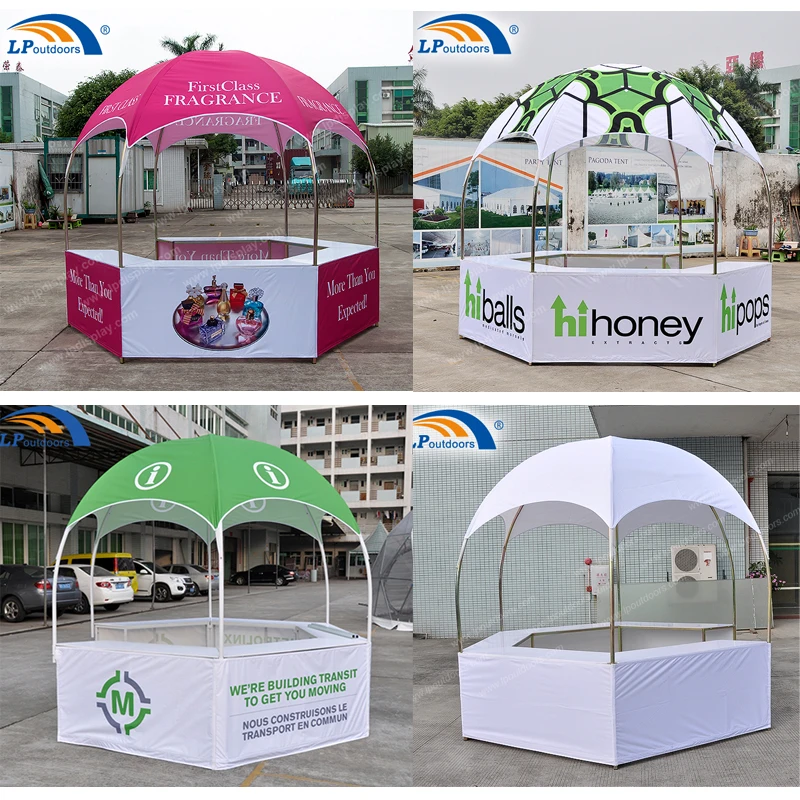 5 Person 3m Branded Commercial Hexagonal Dome Tent Gazebo For Sales