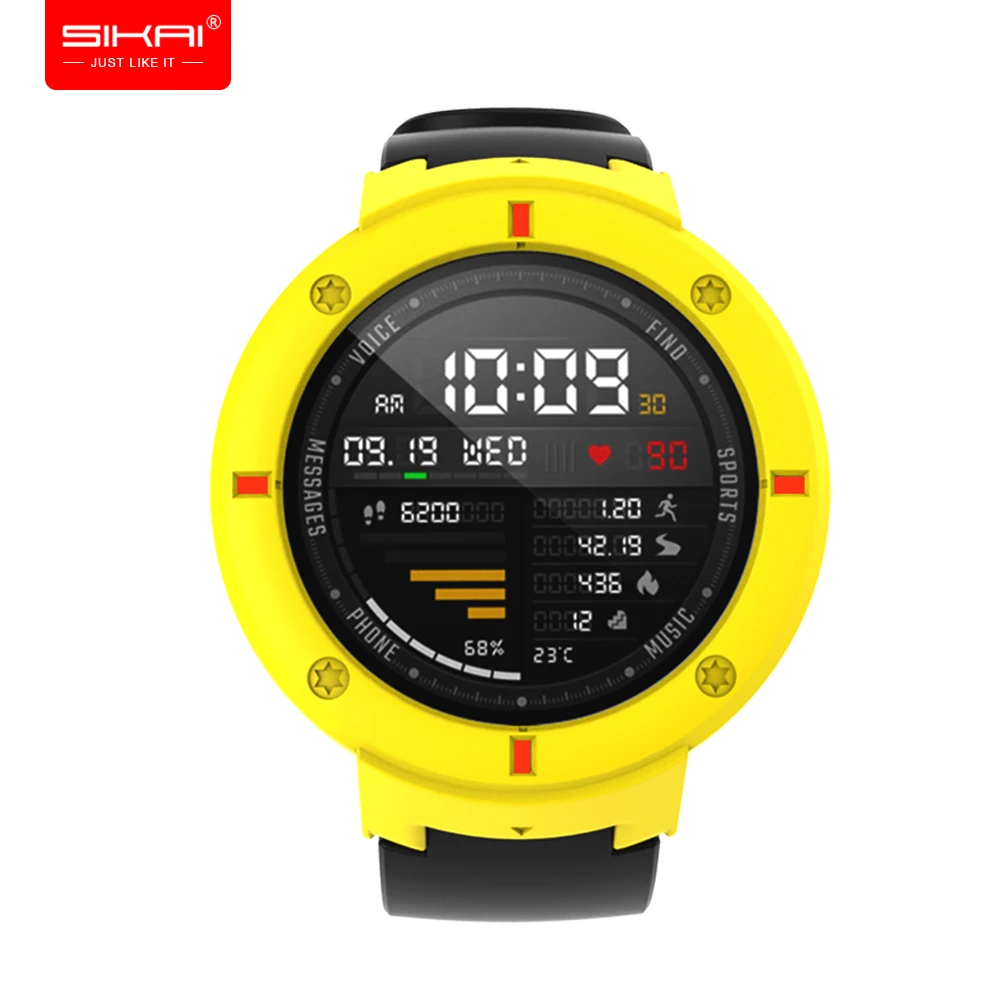 

SIKAICASE PC Colorful Cool Sports Outdoor Stylish For Amazfit Verge Watch Case Anti Scratch Protective Cover, Black;army green;yellow;red;mint green