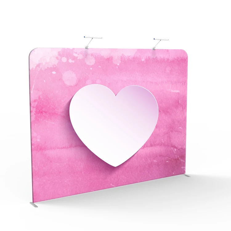 
8ft dye sublimation printing tension fabric pillowcase photobooth aluminum portable backdrop stand 