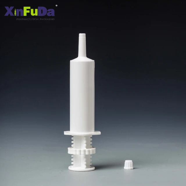 Veterinary Medicine Packaging Single Use Plastic Pe 60ml Oral Syringe