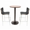 Quality Furniture Black Colored Powder Coated Cast Iron Outdoor Use Bar Table For Two