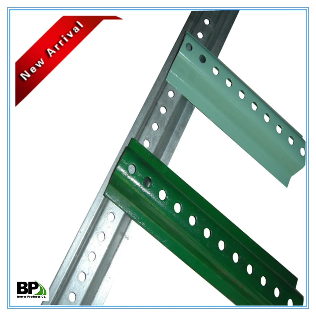 Green Powder Coated fence posts | Steel U channel | U tubes for Orchards