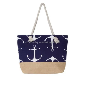 nautical beach bag