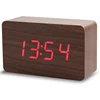 Zogift 2019 hot sale wake up light western led digital clock USB power/Battery electronic desktop LED wooden alarm clock