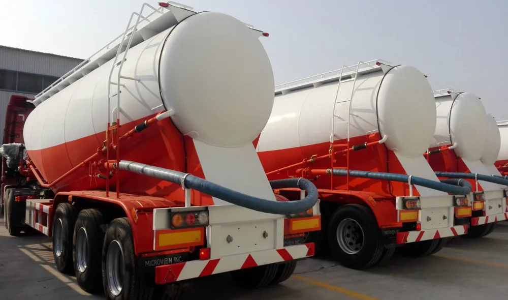 Huayu Manufacturer V shape bulk cement powder material tanker semi trailer