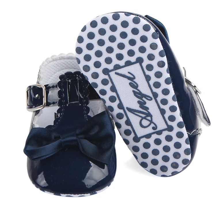 
New Arrival Soft Bright Leather Baby Girl Shoes 
