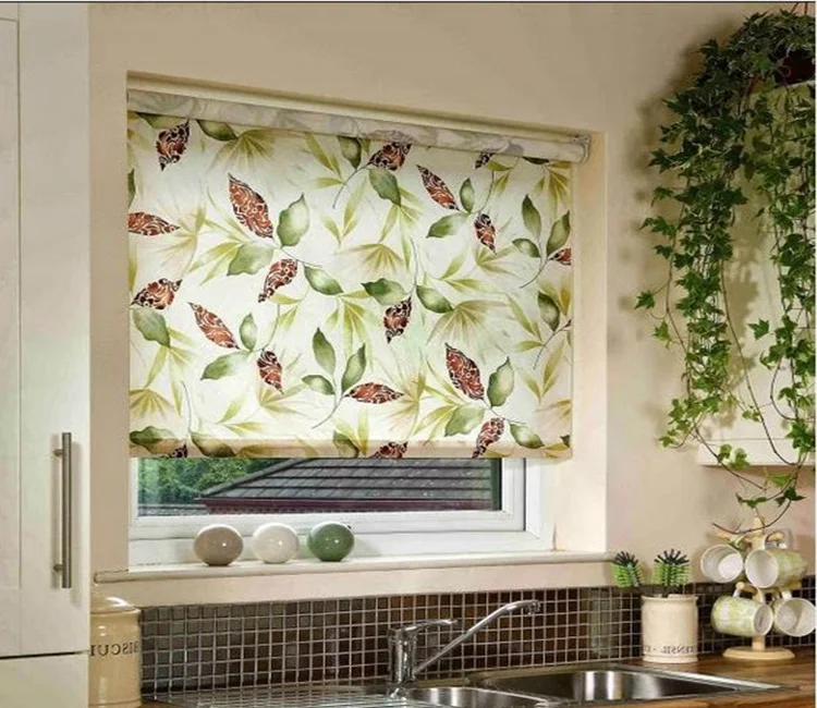 Ready Made Home Kitchen Window Printing Pattern Roller Blinds And