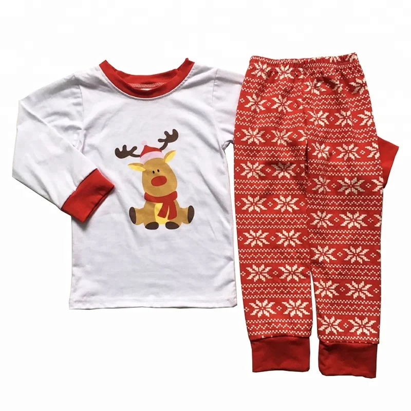 

OEM/ODM Factory Cheap Child Boy Sleepwear Print Autumn Clothing Sets Xmas Elk Kids Cotton Christmas Pajamas, Mixed color