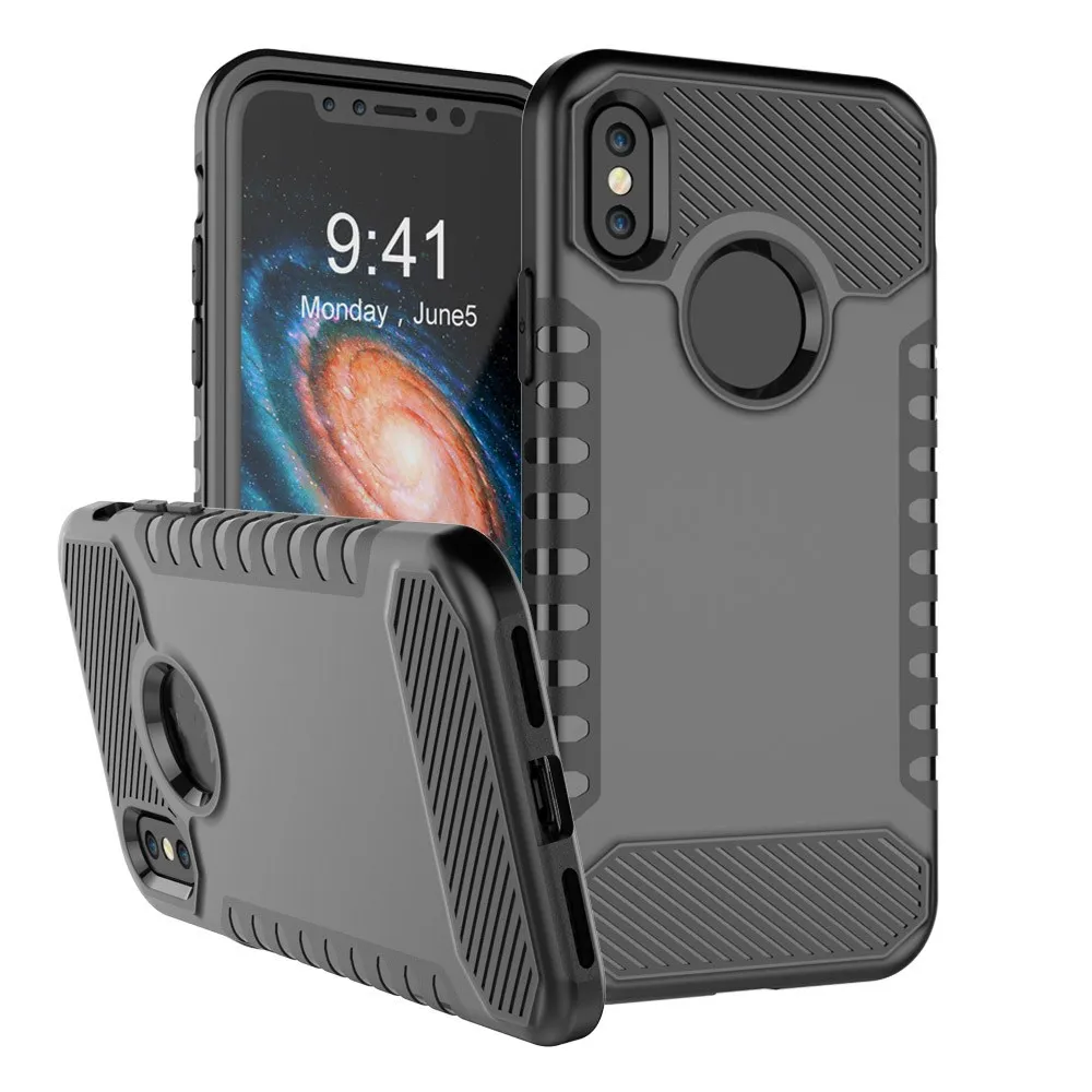 Wholesale OEM Customized Mobile Accessories Black Soft Carbon Fiber Pattern TPU Cell Phone Case For iPhone 7 8 Plus X