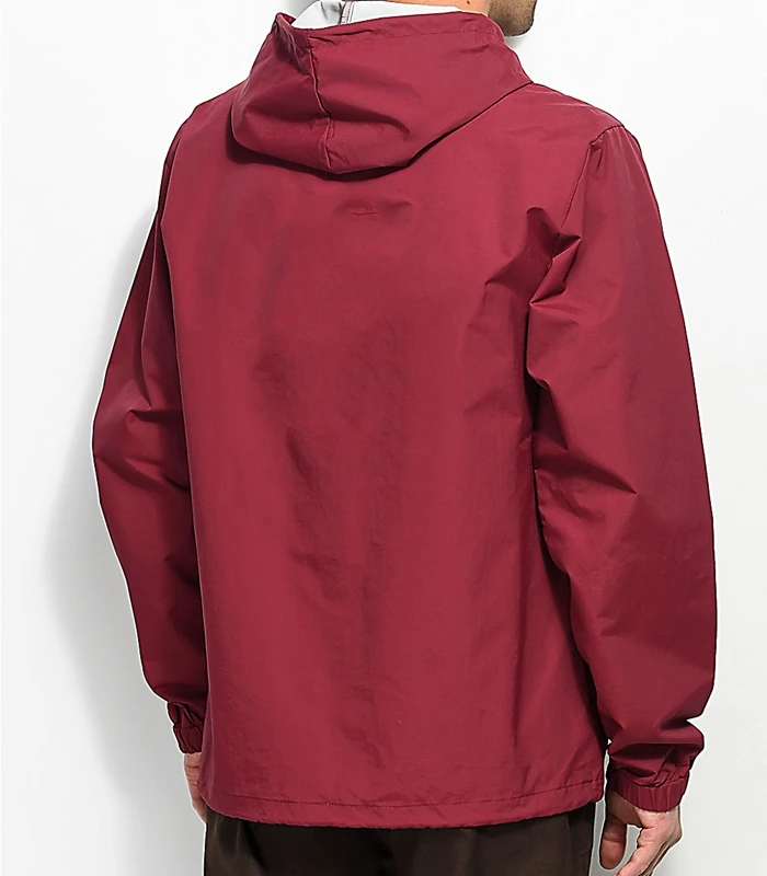 Mens Streetwear Jacket Blank Hooded Nylon Coaches Jacket Wholesale